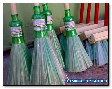Метла из пластиковых бутылок своими руками