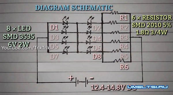 Мощная светодиодная лампочка