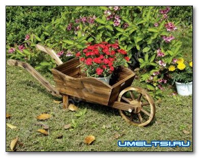 Делаем декоративную тачку - кашпо