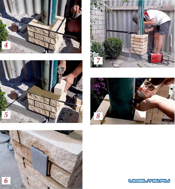 Как сделать кирпичные столбы Как сделать кирпичные столбы