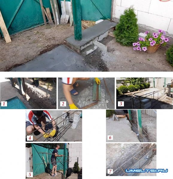 Заливаем армированный фундамент