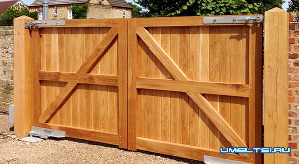 Как сделать деревянные ворота